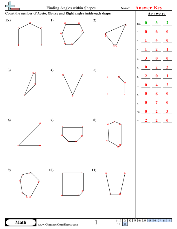 4TH GRADE MATH - MAKING A RIGHT ANGLE TEMPLATE AND SORTING OUT