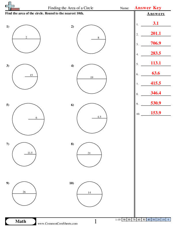  - area-of-circle worksheet