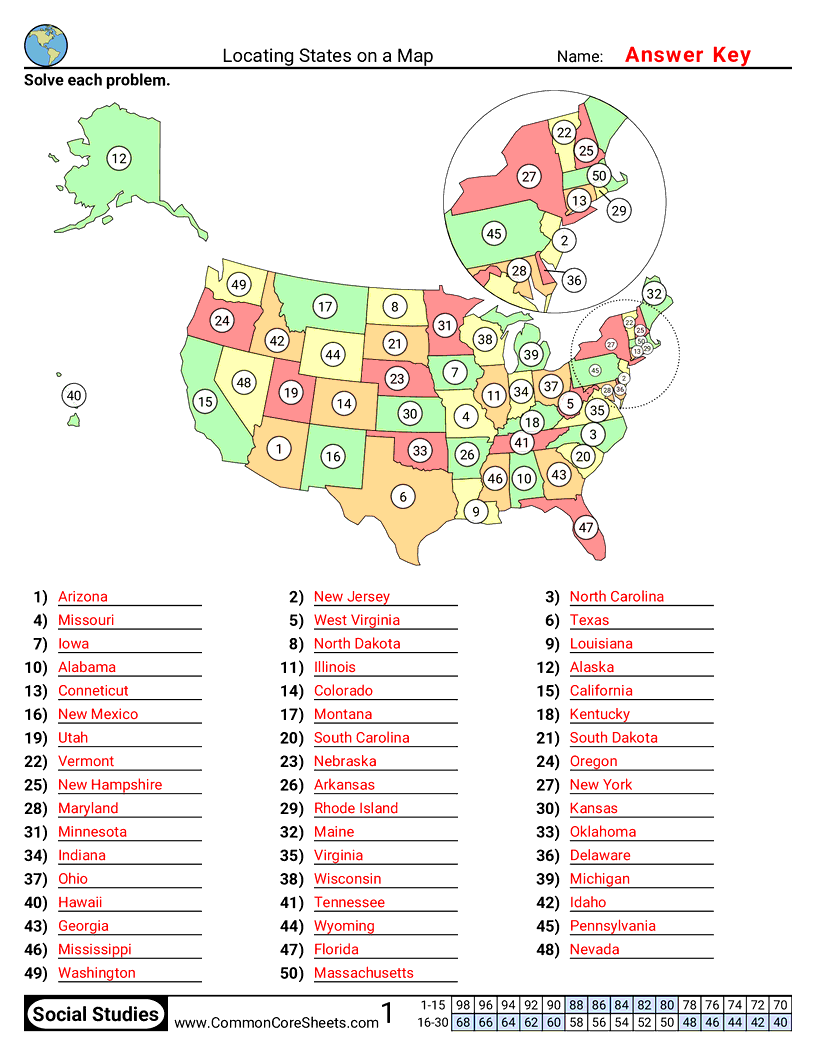 Share - locating-states-on-a-map worksheet
