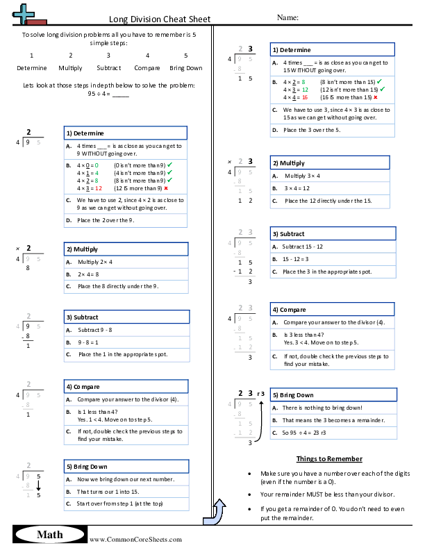 Share - long-division worksheet