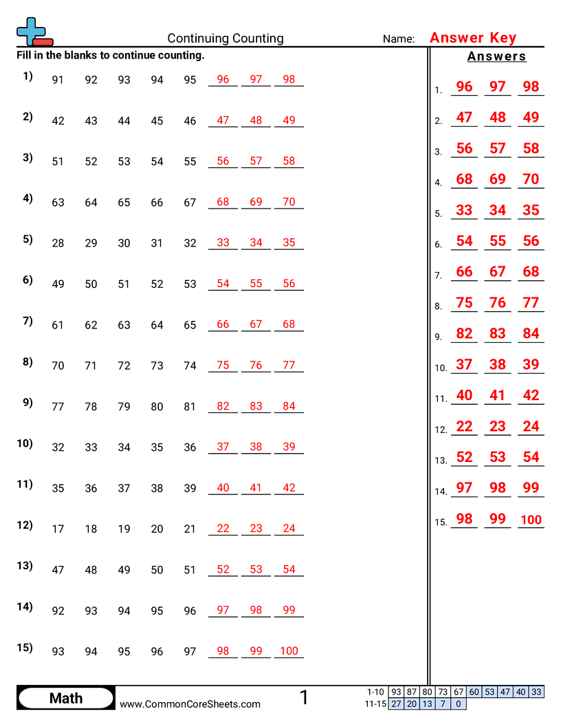 Share - counting-within-120 worksheet