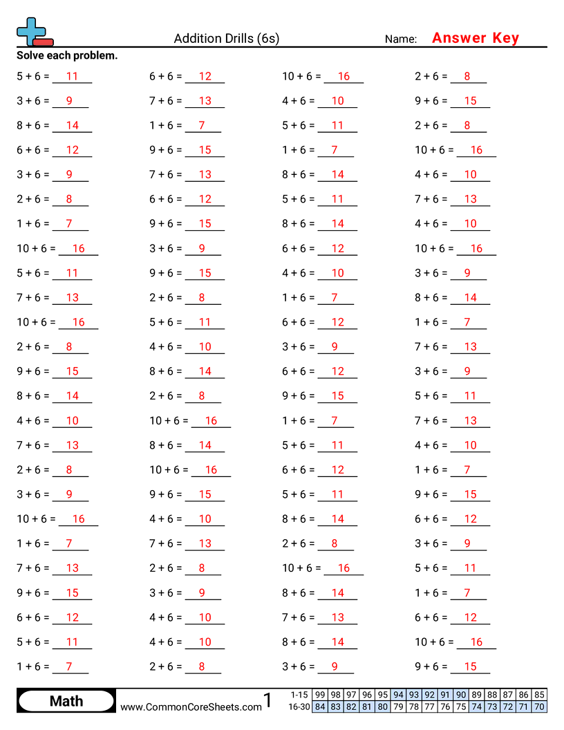 Share - 6s-horizontal worksheet