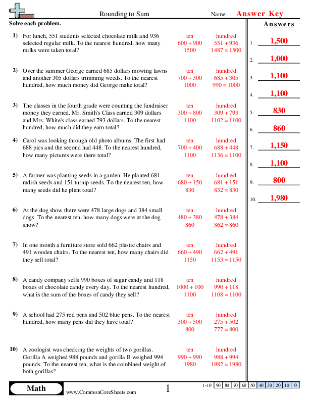  - finding-sums-with-rounding worksheet