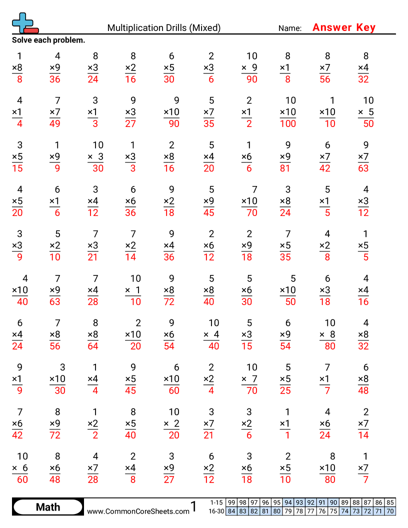 Share - mixed worksheet