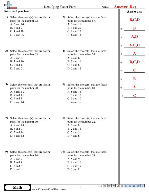 - identifying-factor-pairs worksheet
