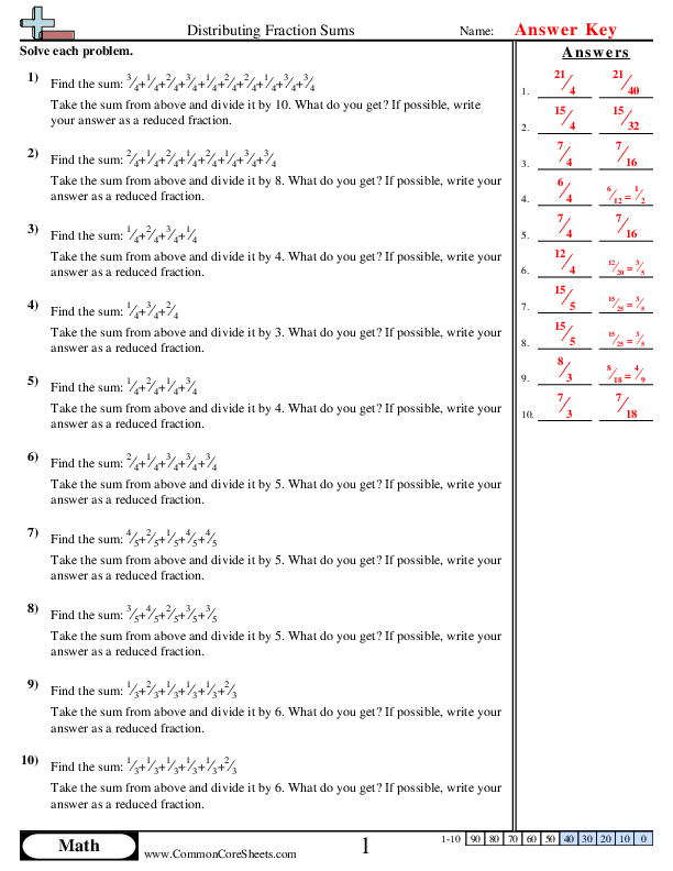  - distributing-fractions-sums worksheet