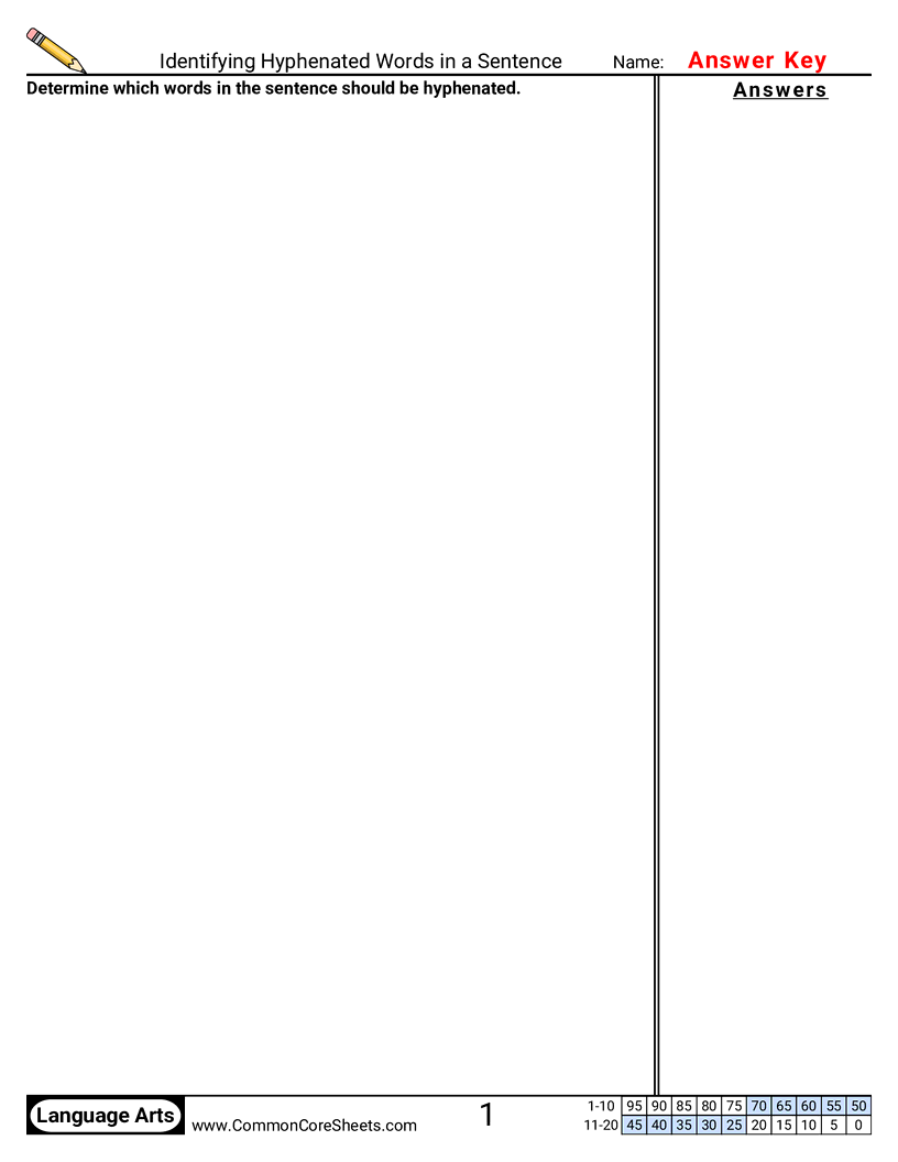 Share - identifying-hyphenated-words-in-a-sentence worksheet