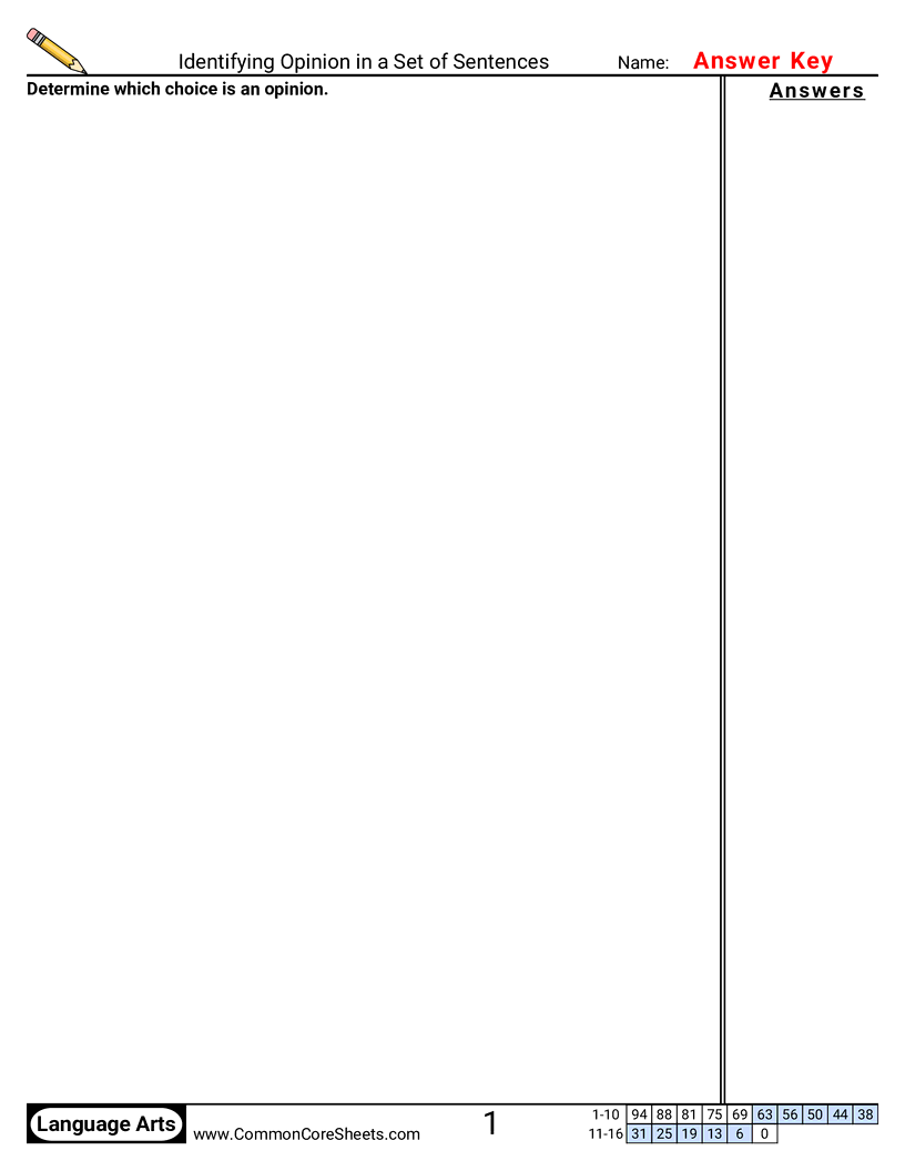 Share - identifying-opinion-in-a-set-of-sentences worksheet