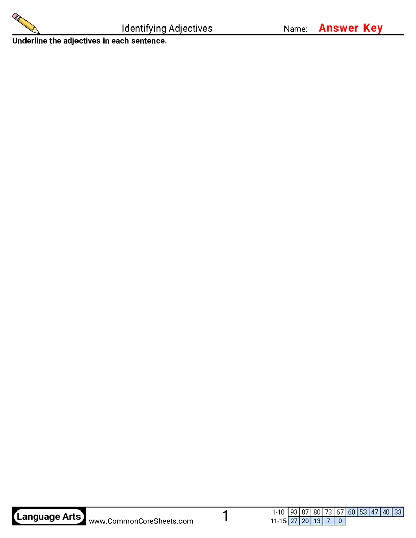 Share - identifying-adjectives worksheet