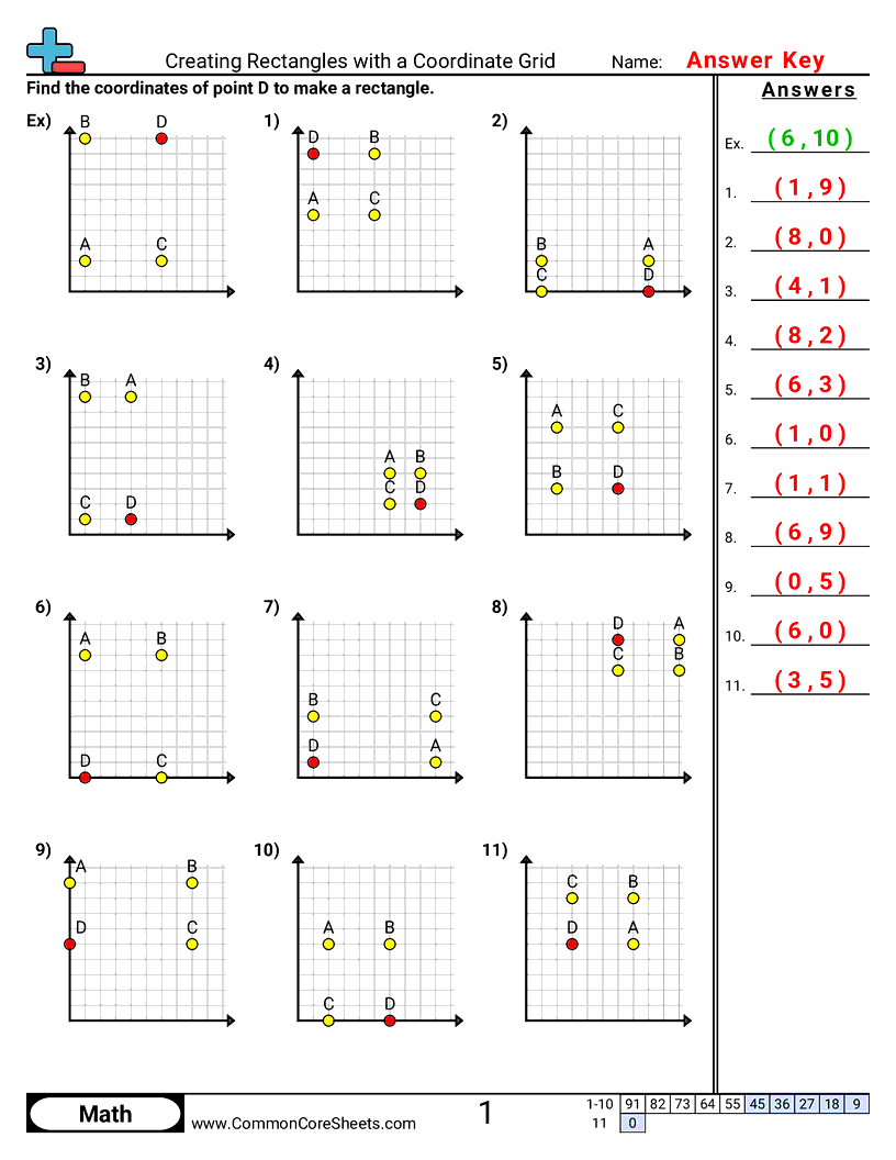 5.A.1.2 Worksheets - creating-rectangles-with-a-coordinate-grid worksheet