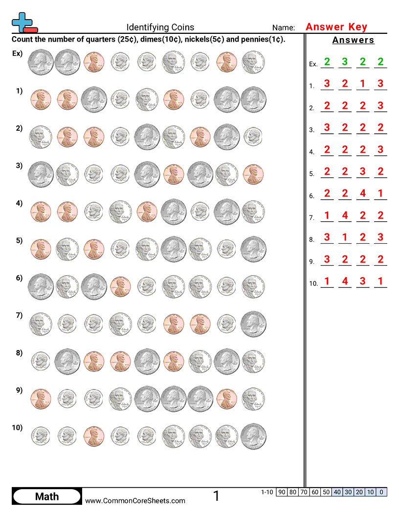 Share - identifying-coins worksheet
