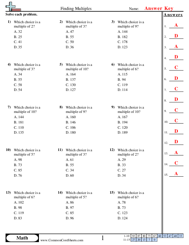  - finding-multiples worksheet