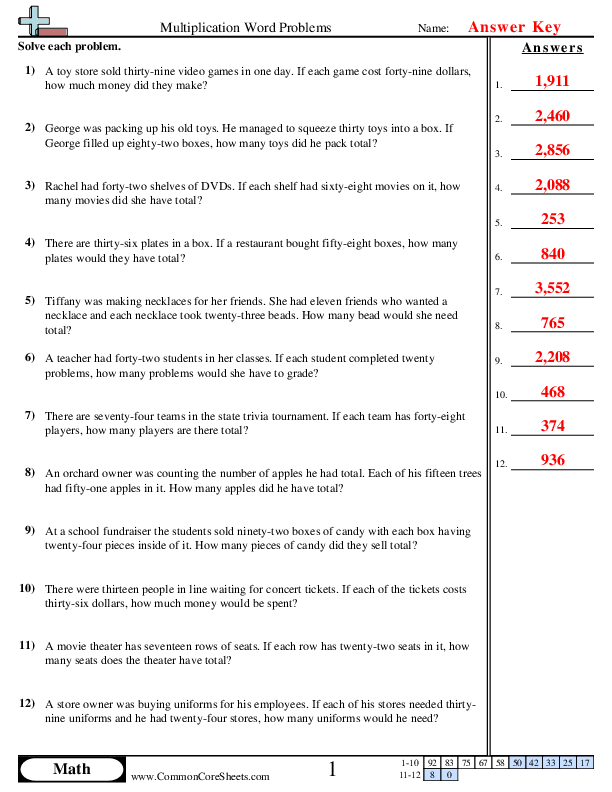  - 2-digit-x-2-digit worksheet