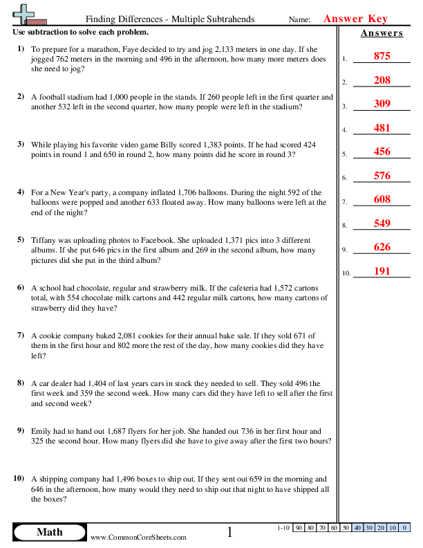  - multiple-subtrahends worksheet