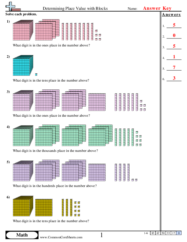  - determining-place-value-with-blocks worksheet