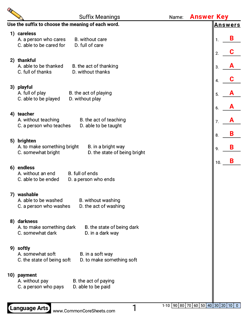 Related worksheet